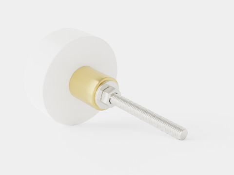 Knob in marble with a screw in metal 3D Модель
