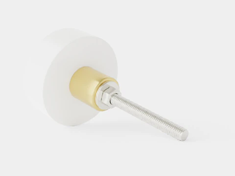 Knob in marble with a screw in metal 3D Model