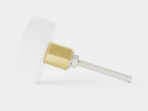 Knob in marble with a screw in metal 3D Модель