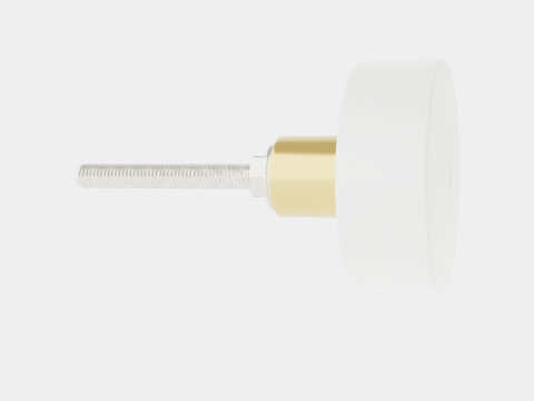 Knob in marble with a screw in metal 3D Модель