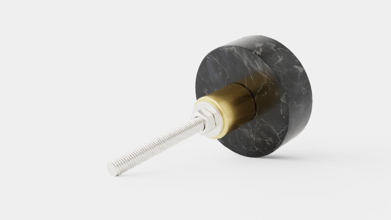 Knob in marble with a screw Model 3D .c4d .max .obj .3ds .fbx .stl .blend