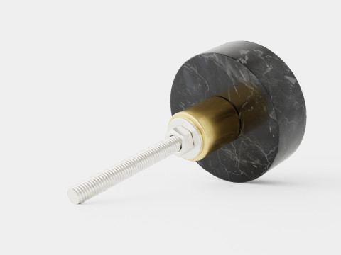 Knob in marble with a screw 3D मॉडल