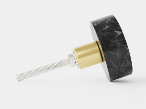 Knob in marble with a screw Model 3D