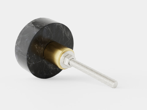 Knob in marble with a screw Model 3D