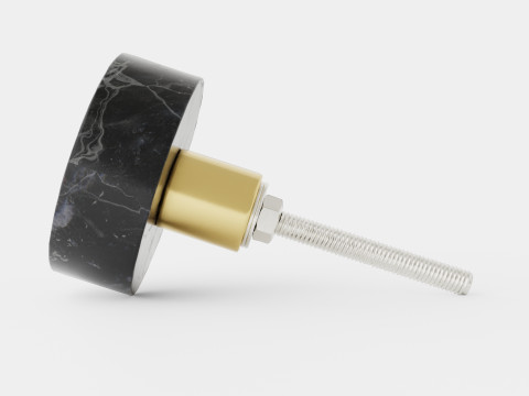 Knob in marble with a screw Model 3D