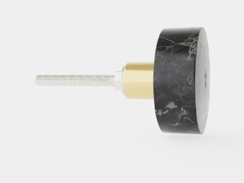 Knob in marble with a screw Model 3D
