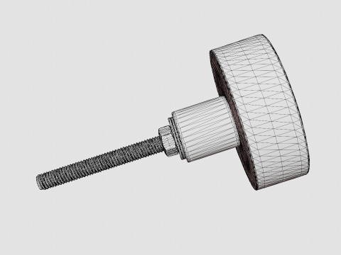 Knob in marble with a screw Model 3D