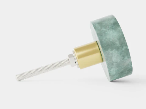 Knob in marble with a screw in metal 3D Model