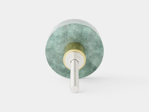 Knob in marble with a screw in metal 3D Model