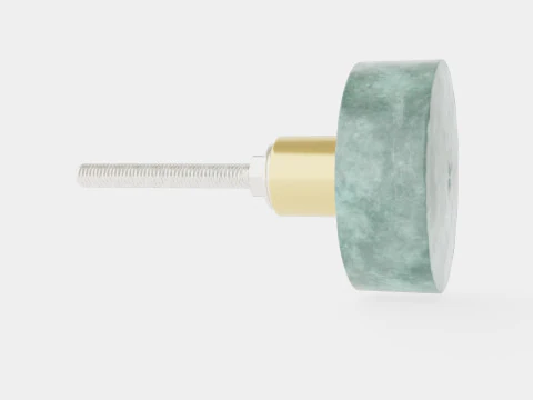 Knob in marble with a screw in metal 3D Model