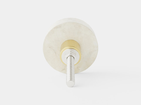 Knob in marble with a screw in metal 3D 모델