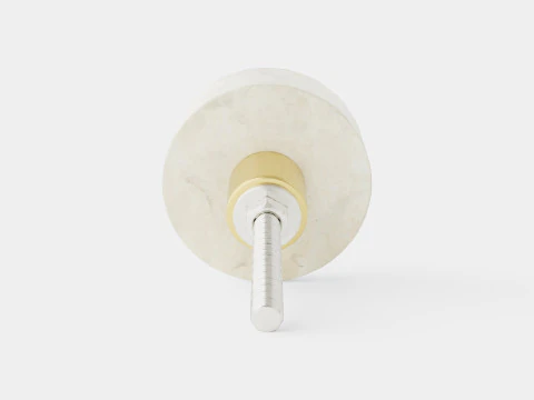 Knob in marble with a screw in metal 3D Model