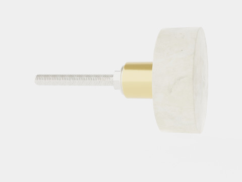 Knob in marble with a screw in metal 3D 모델