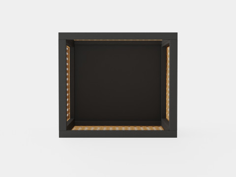 Rattan Storage Basket Black 3D Model