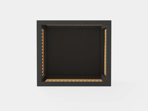 Rattan Storage Basket Black 3D Model