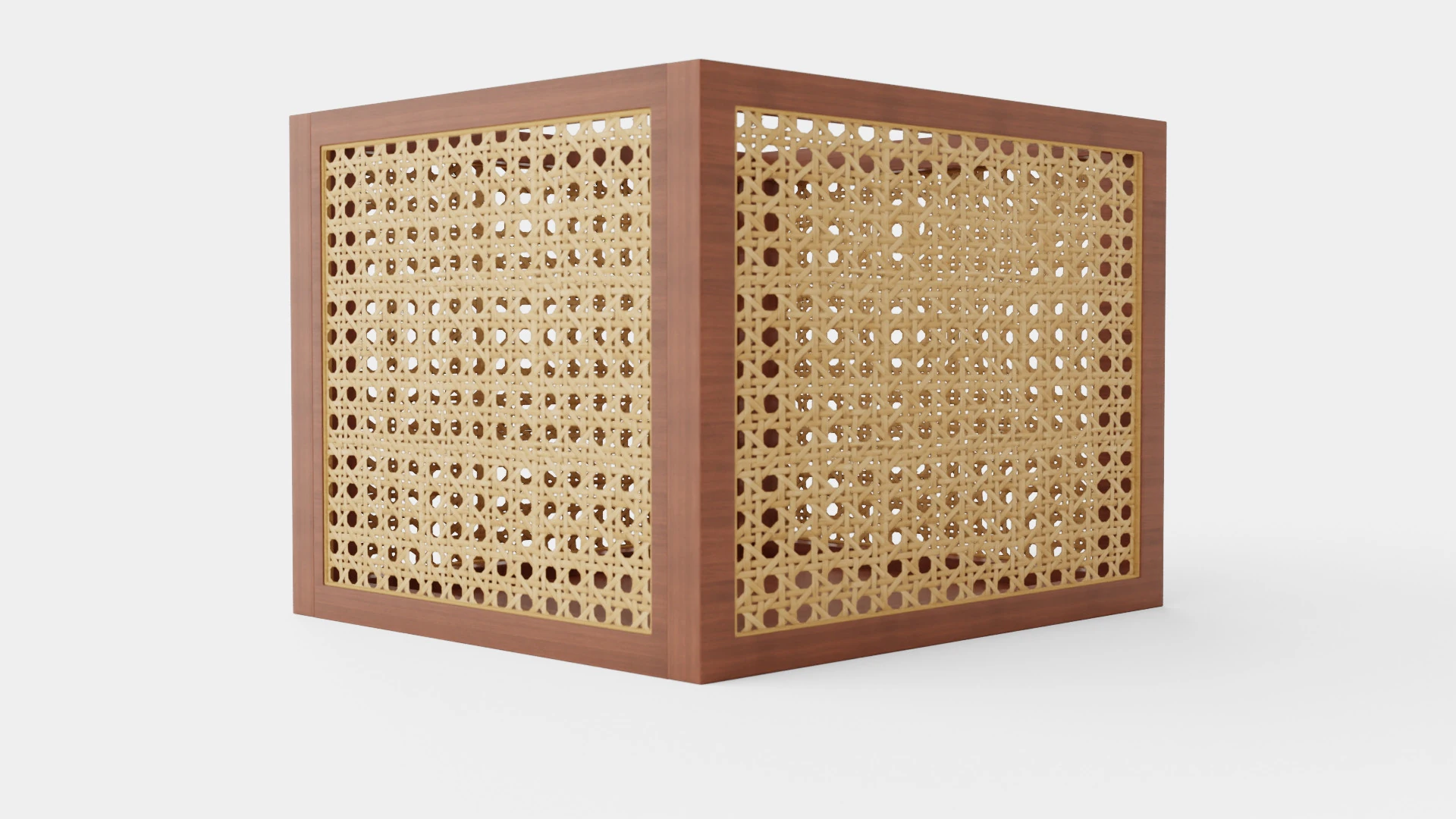 Rattan storage basket Brown 3D Model .c4d .max .obj .3ds .fbx .stl .blend 