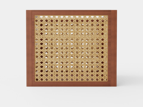 Rattan storage basket Brown 3D Model