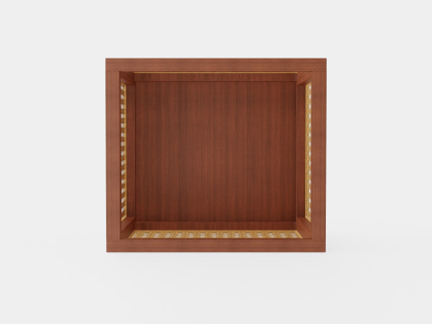 Rattan storage basket Brown 3D Model