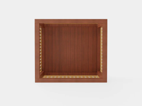 Rattan storage basket Brown 3D Model