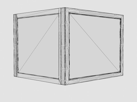 Rattan storage basket Brown 3D Model