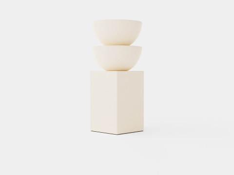 Ceramic candlestick with a square base 3D 模型