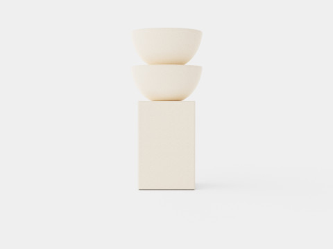 Ceramic candlestick with a square base 3D मॉडल