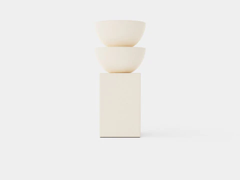 Ceramic candlestick with a square base 3D Model
