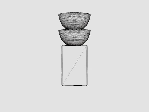 Ceramic candlestick with a square base 3D Model