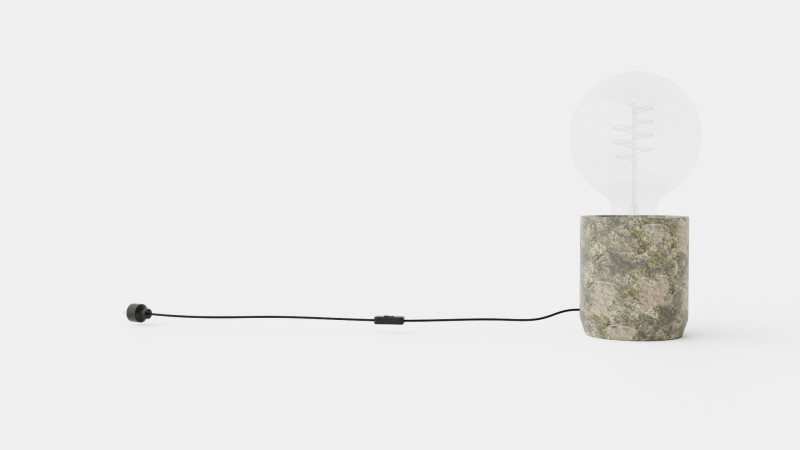 Marble Table Lamp Green Marble pattern Modelo 3D .c4d .max .obj .3ds .fbx .stl .blend