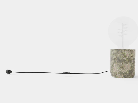 Candeeiro de mesa em m&aacute;rmore Padr&atilde;o de m&aacute;rmore verde Modelo 3D