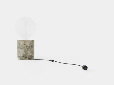 Marble Table Lamp Green Marble pattern Modelo 3D