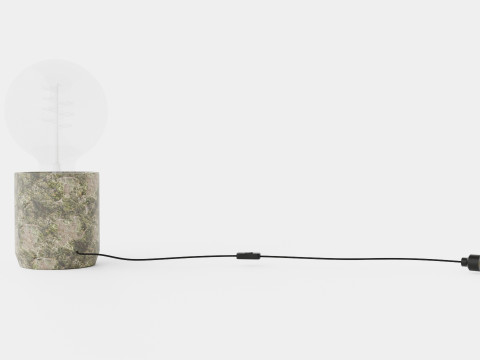 Marble Table Lamp Green Marble pattern Modelo 3D