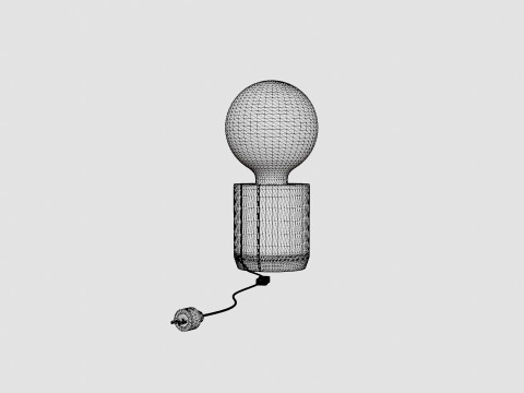 Marble Table Lamp Green Marble pattern Modelo 3D