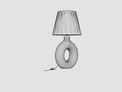 Ring-shaped ceramic lamp 3D Model