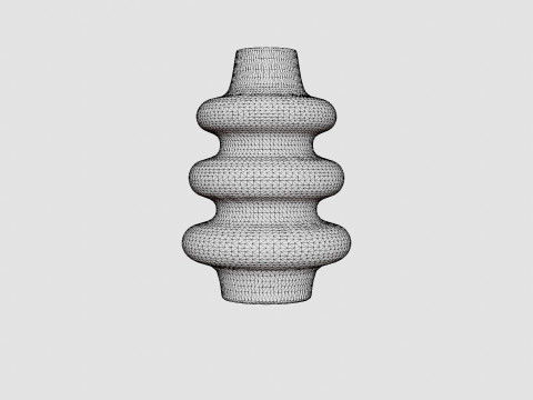Large vase in glazed ceramic 3D Model