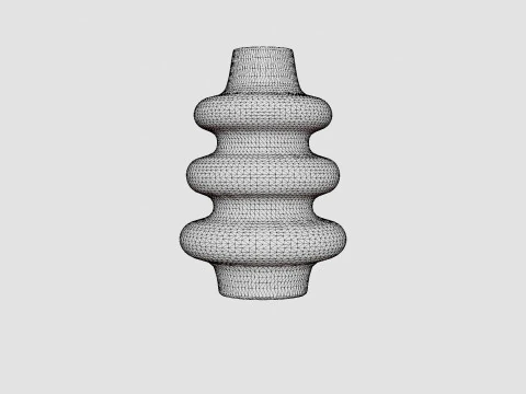 Large vase in glazed ceramic 3D Model