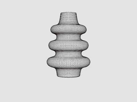 Large vase in glazed ceramic 3D Model