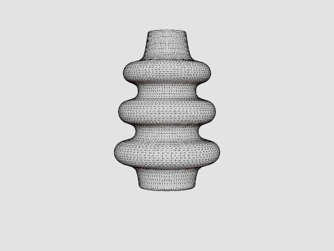 Large vase in glazed ceramic 3D Model