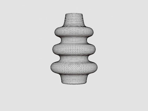 Large vase in glazed ceramic 3D Model