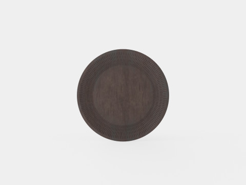 Round coffee table in waxed mango wood 3Dモデル