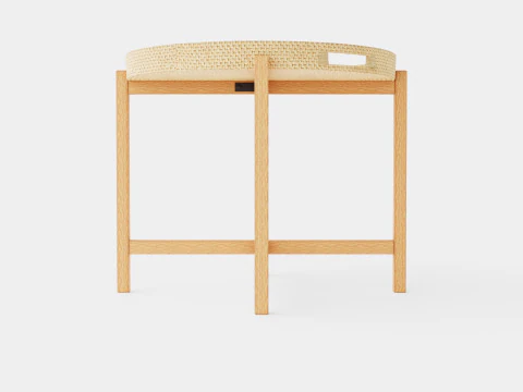 Table with a frame in meranti wood 3D Model