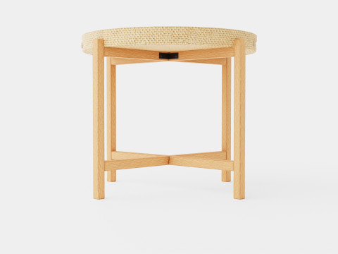Table with a frame in meranti wood 3D Model