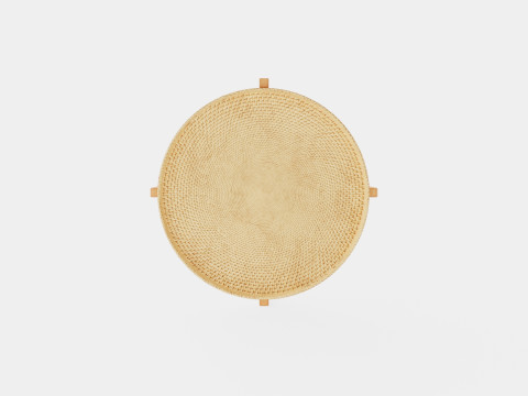 Table with a frame in meranti wood 3D Model