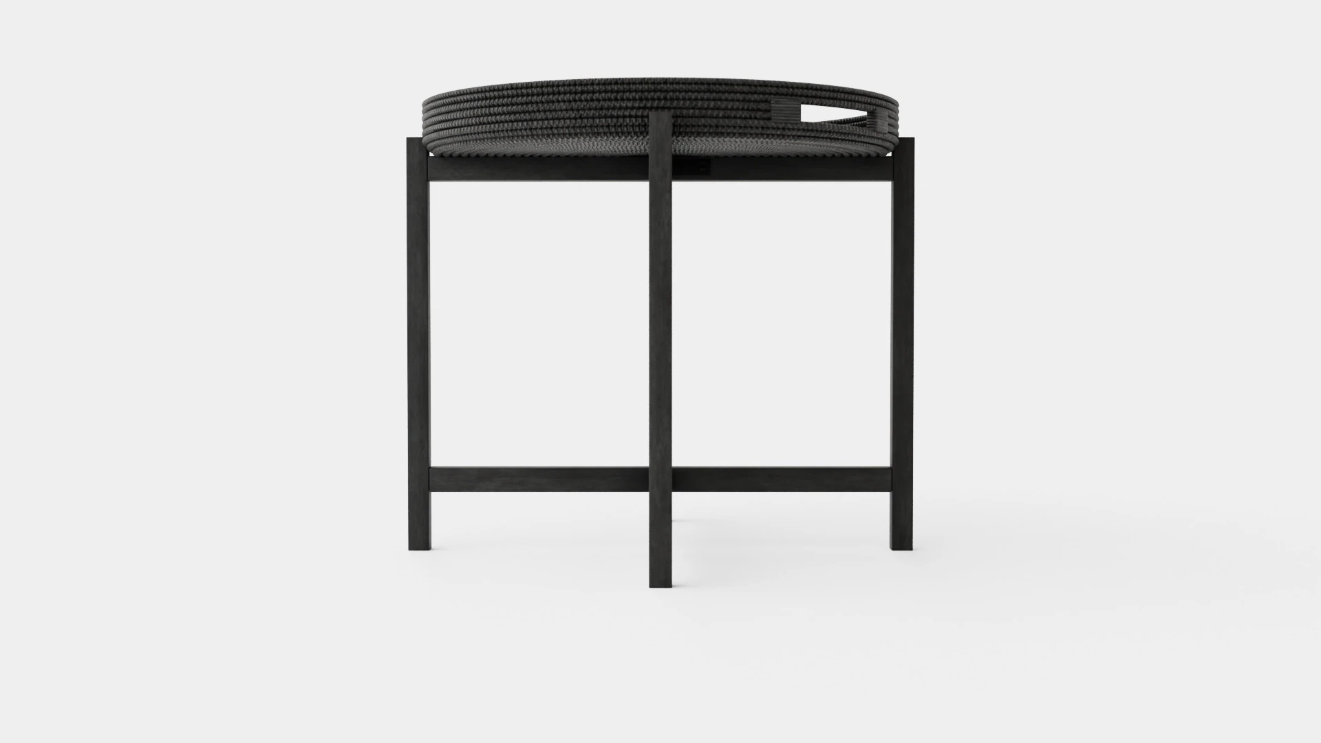 Round Tray Table Black 3D Model .c4d .max .obj .3ds .fbx .stl .blend 
