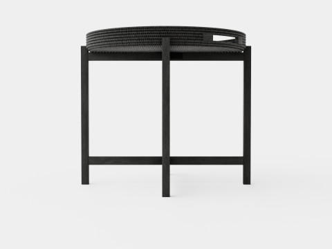 Round Tray Table Black 3D Model