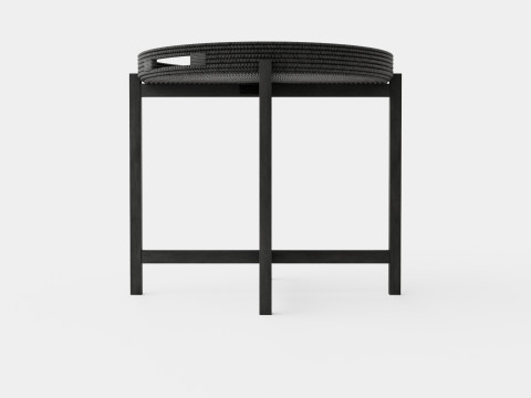 Round Tray Table Black 3Dモデル