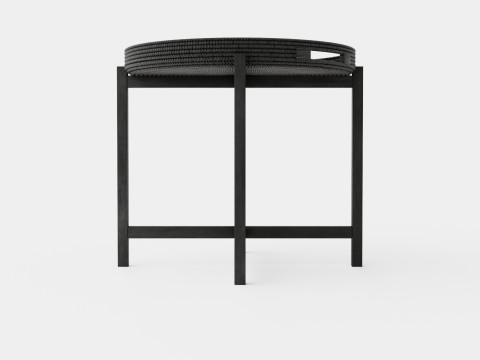 Round Tray Table Black 3Dモデル