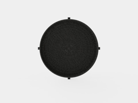 Round Tray Table Black 3Dモデル