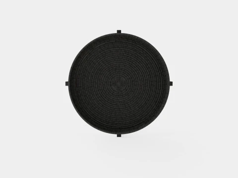 Round Tray Table Black 3D Model