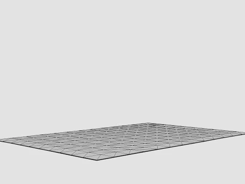 Large rug in textured cotton quality 3D Model